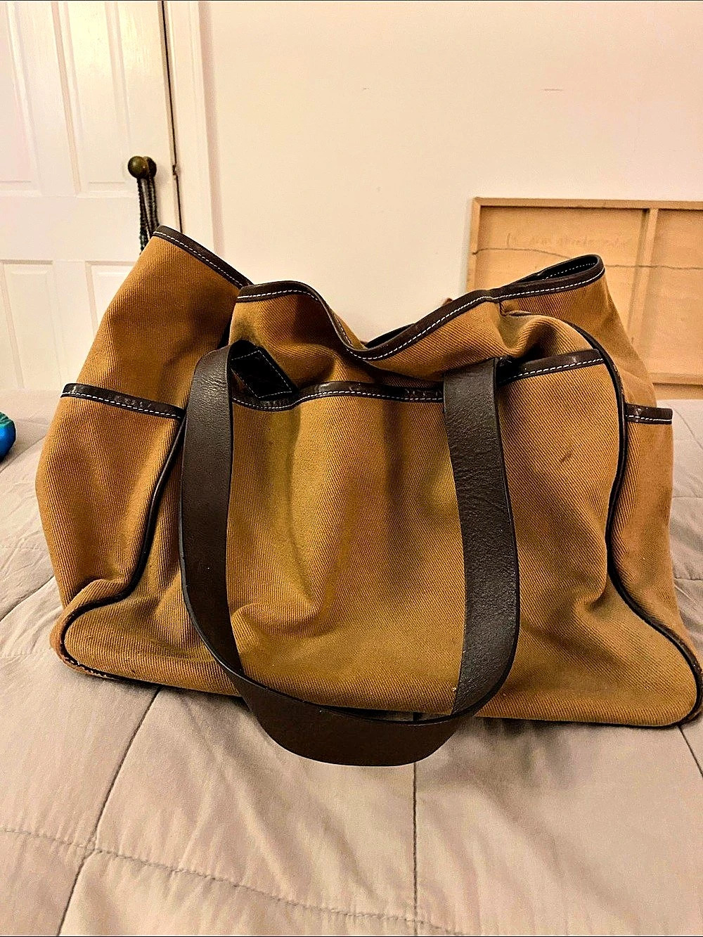Lands' End Brown Tote Bag